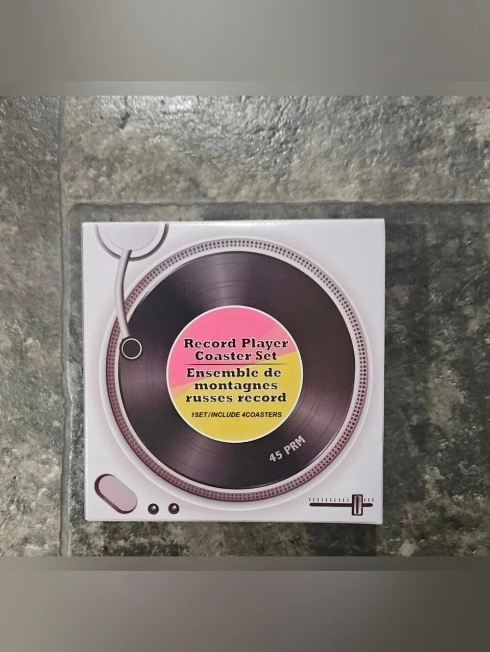4pc Record Player Coaster Set BNIB